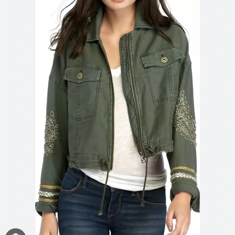 Free People Extreme Cropped Military Jacket - Picture 5 of 8